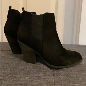 Black Suade Ankle Booties